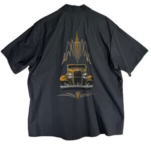 Red Kap Work Shirt Ford Model A Logo Shirt Men’s Short Sleeve Button Up size XXL